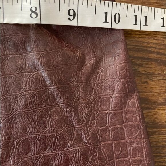 COMMANDO brown XS Croc-effect high-rise faux-leather leggings slimming - Picture 13 of 16